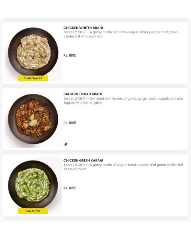 Foods Inn menu