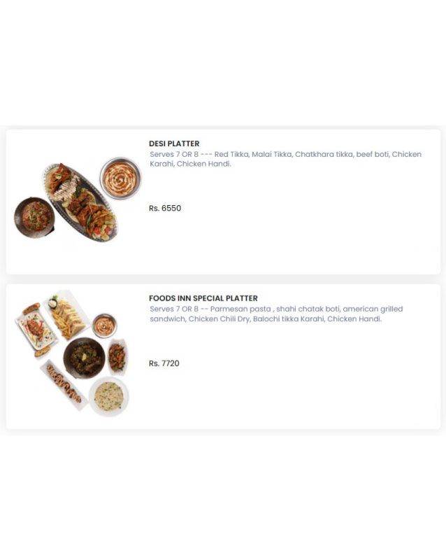 Foods Inn menu