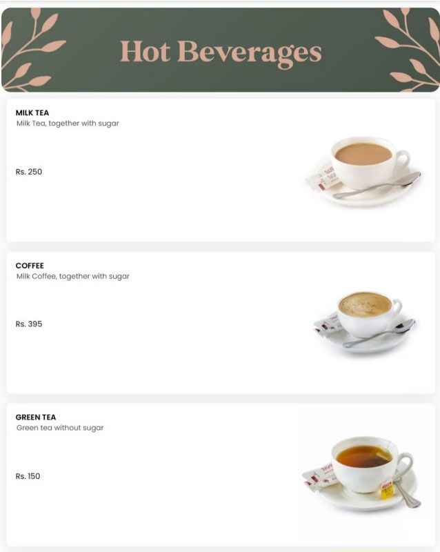 Foods Inn menu