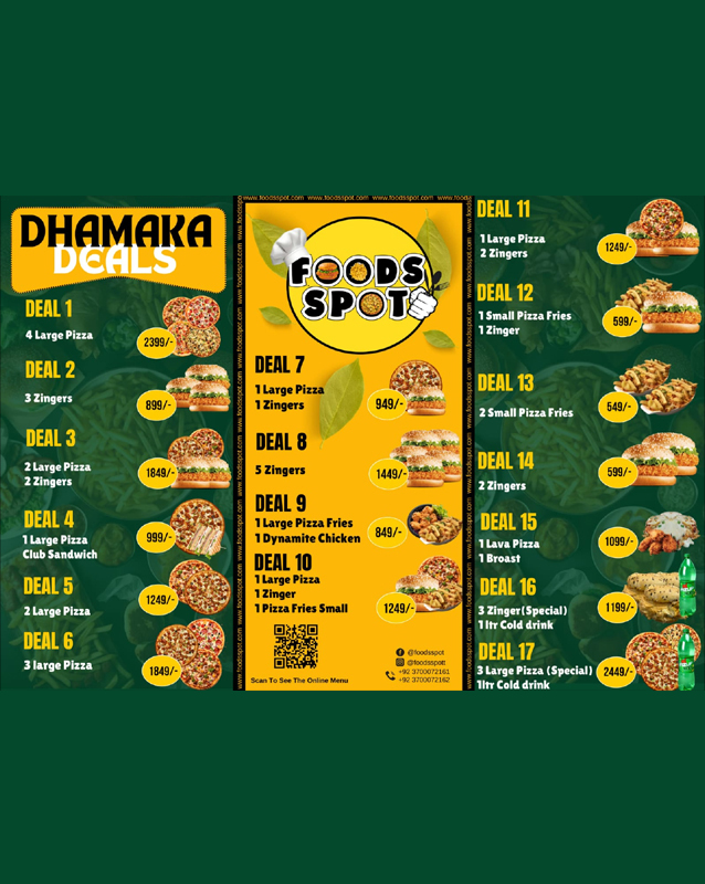Foods Spot menu