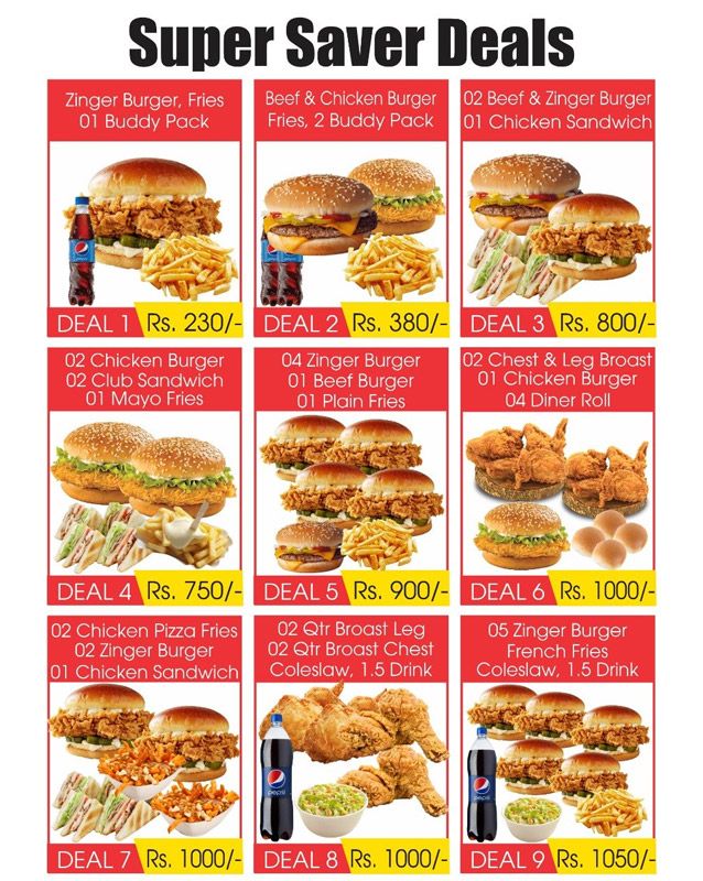 Frenchista Food menu