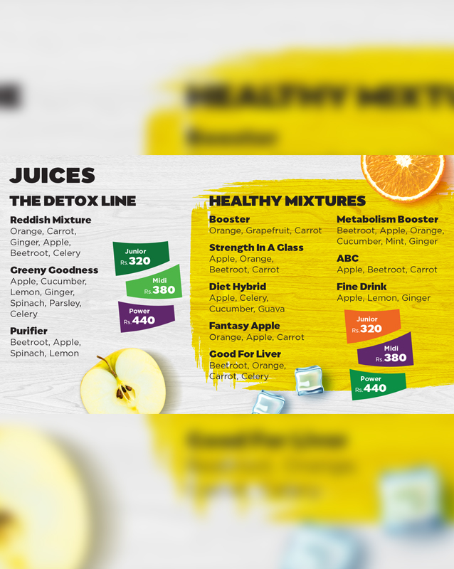 Fresh Bar Juices menu