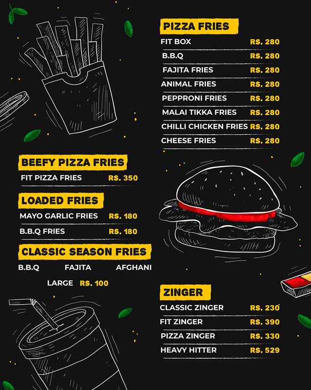 Fries In The Box menu