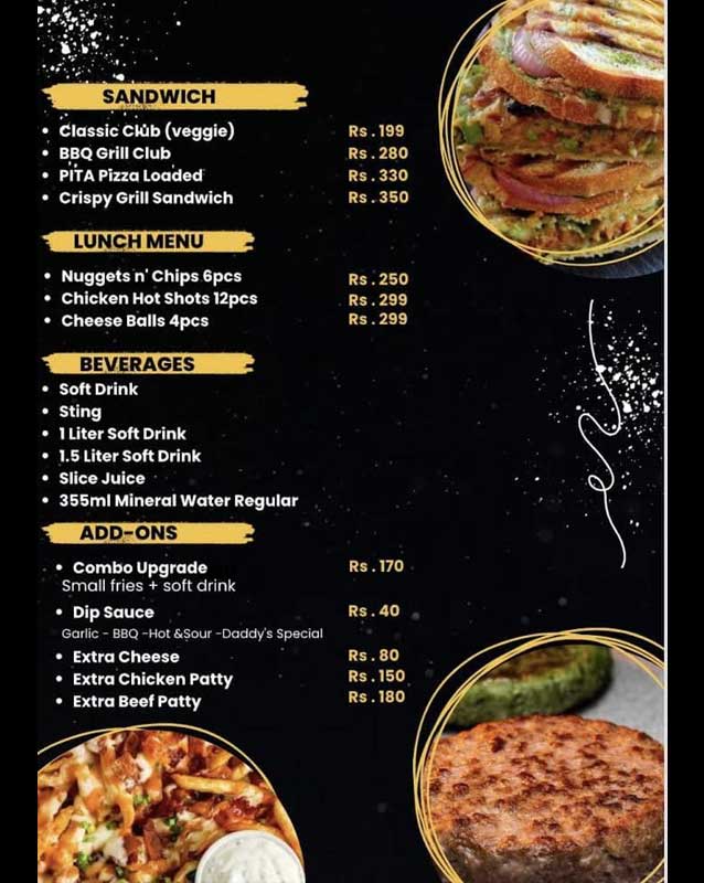 Frydaddy’s menu