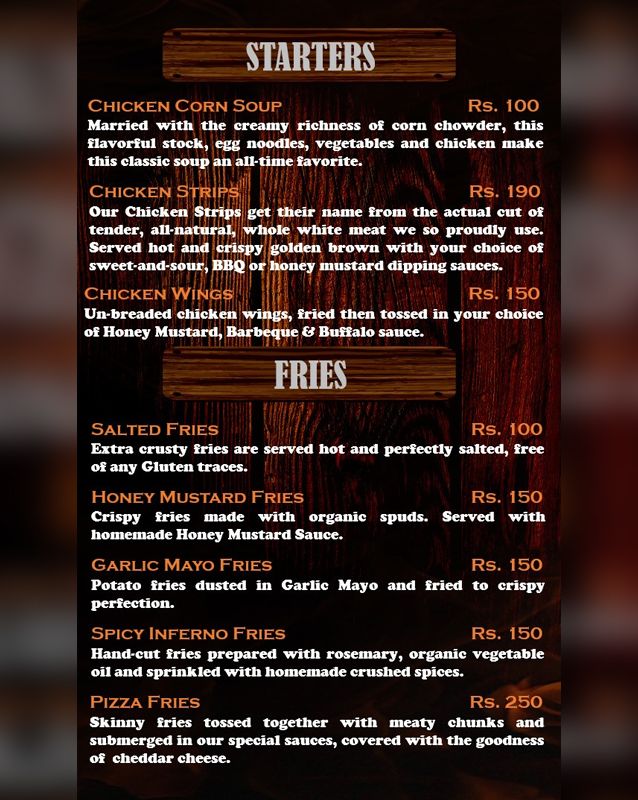Fuego menu