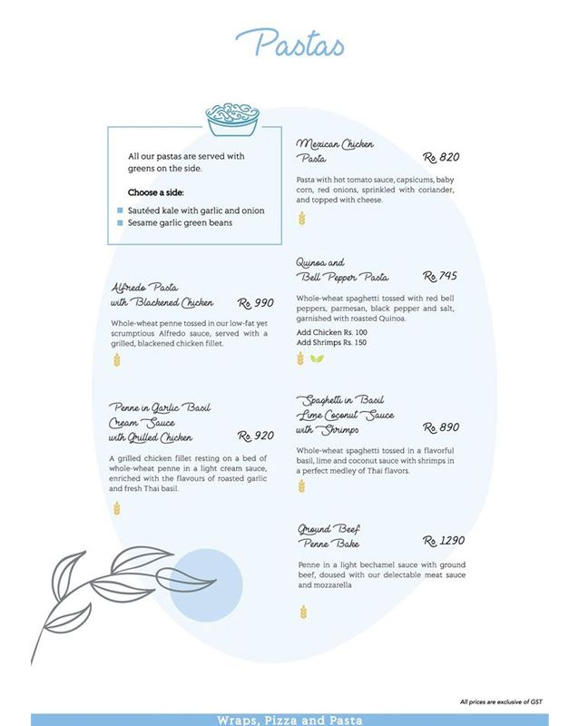 Garden Bistro menu