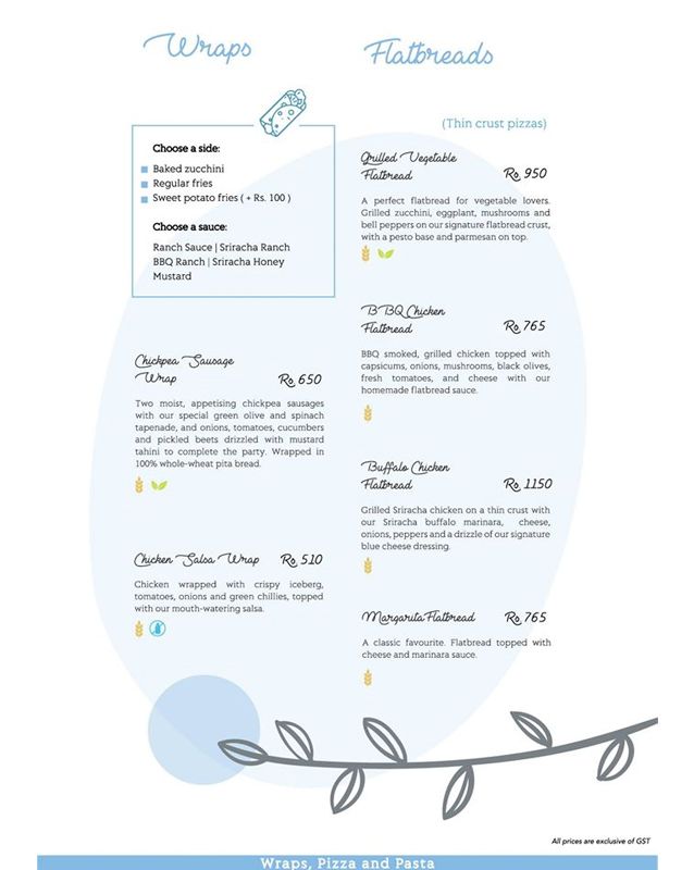 Garden Bistro menu