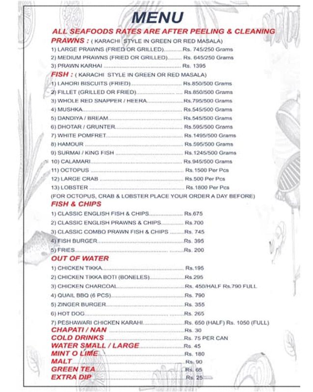 Gills On Grill menu