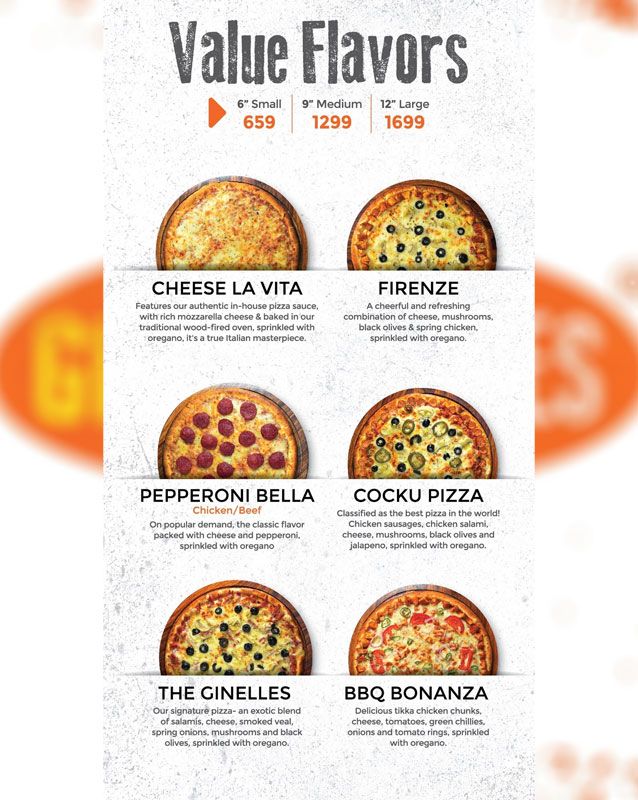 GinoGinelles menu