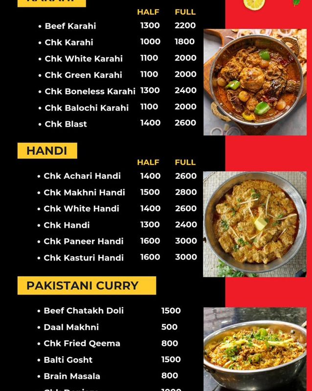 Gohar Restaurant menu