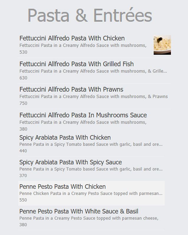 Gourmet Burger Company menu