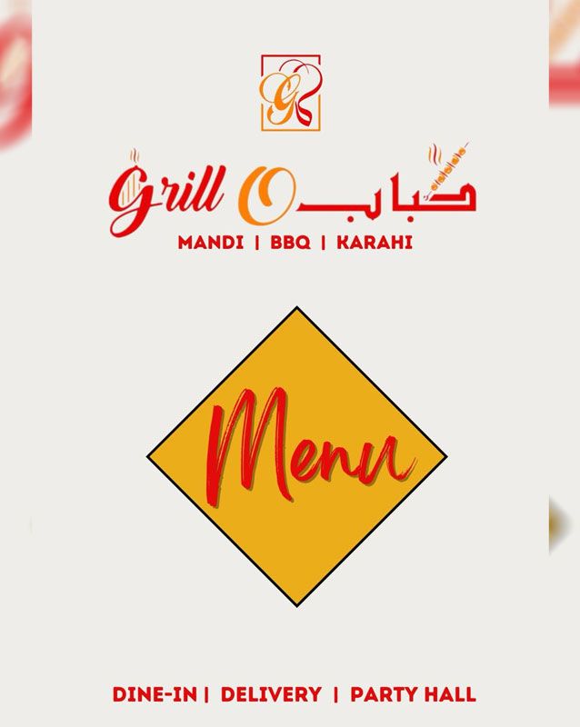 Grill O Kabab menu
