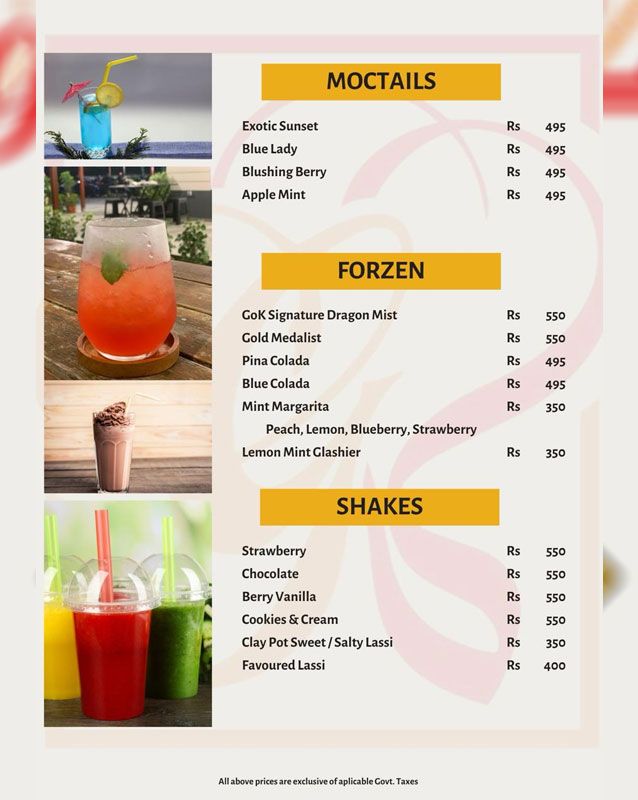 Grill O Kabab menu