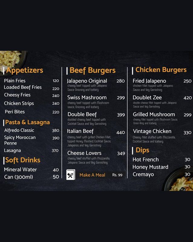 Grill'et menu