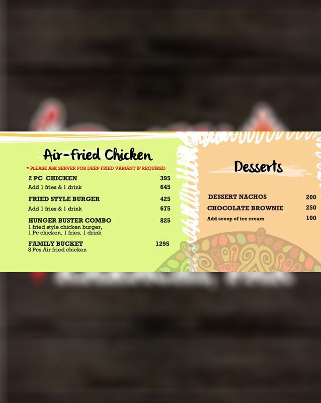 Grill'O - The Healthier Option menu
