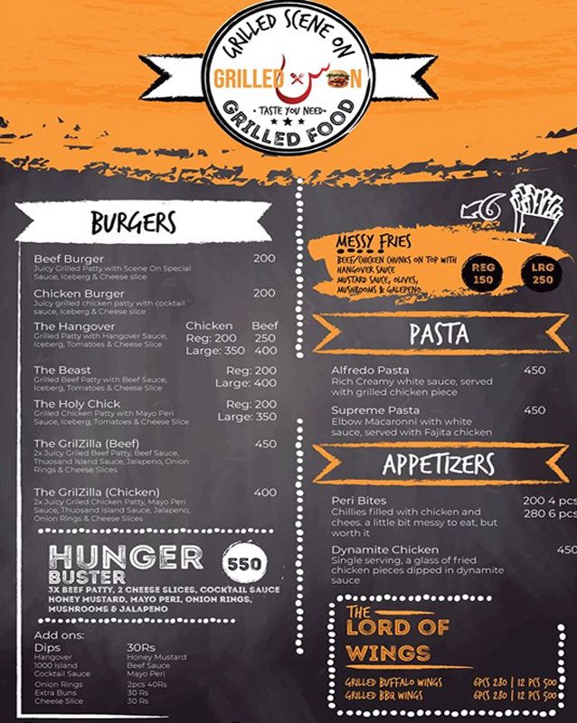 Grilled Scene On menu