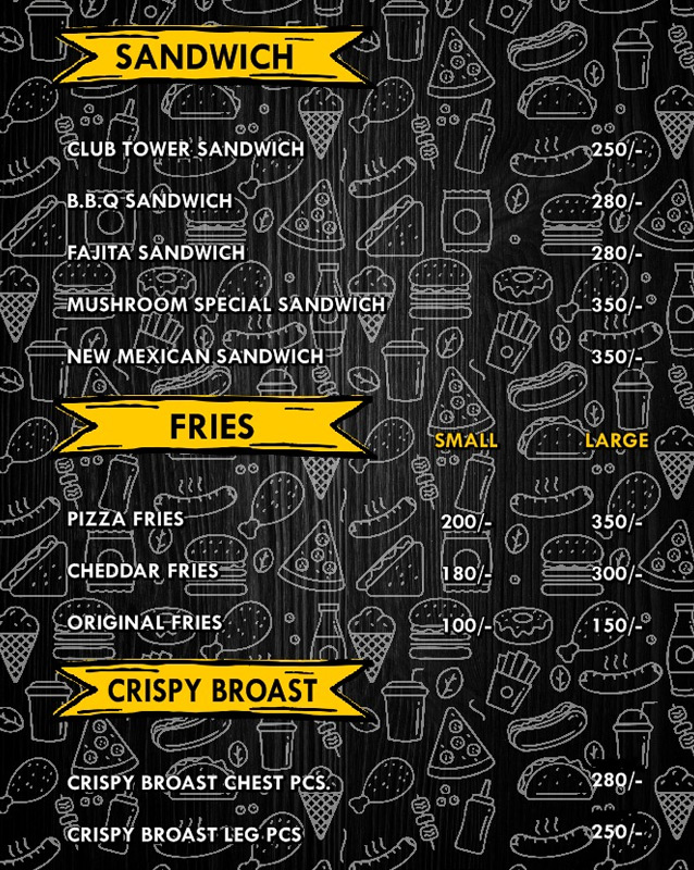 Grub Casa menu