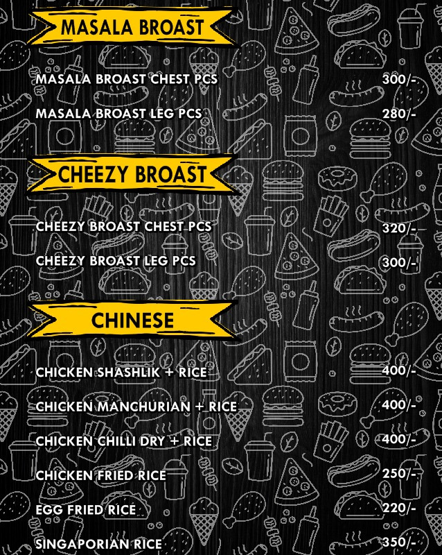 Grub Casa menu