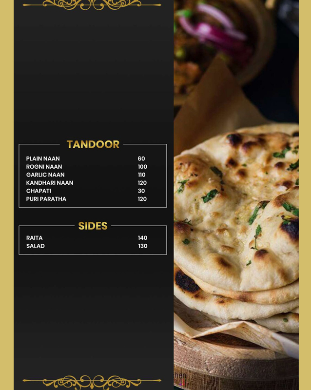 Gul Shinwari Restaurant menu