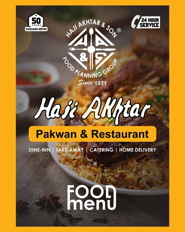 Haji Akhtar and Sons menu