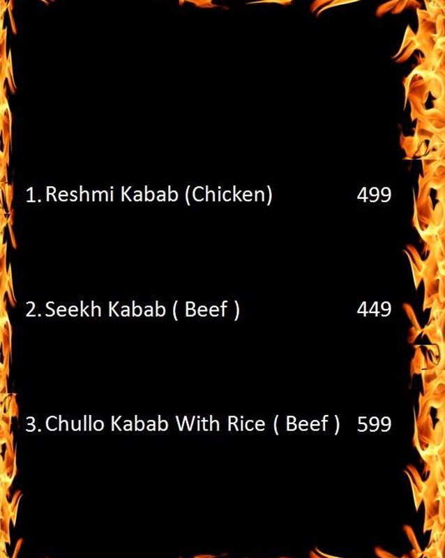 Hajjees Restaurant menu