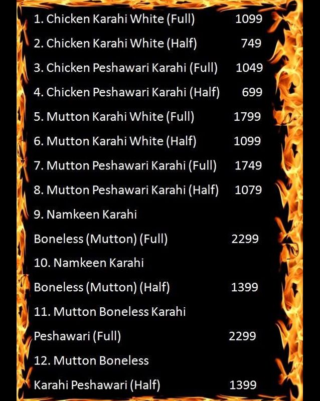 Hajjees Restaurant menu