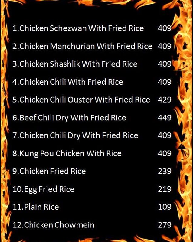 Hajjees Restaurant menu