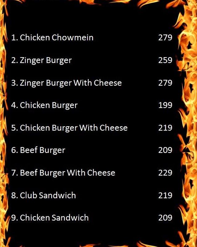 Hajjees Restaurant menu