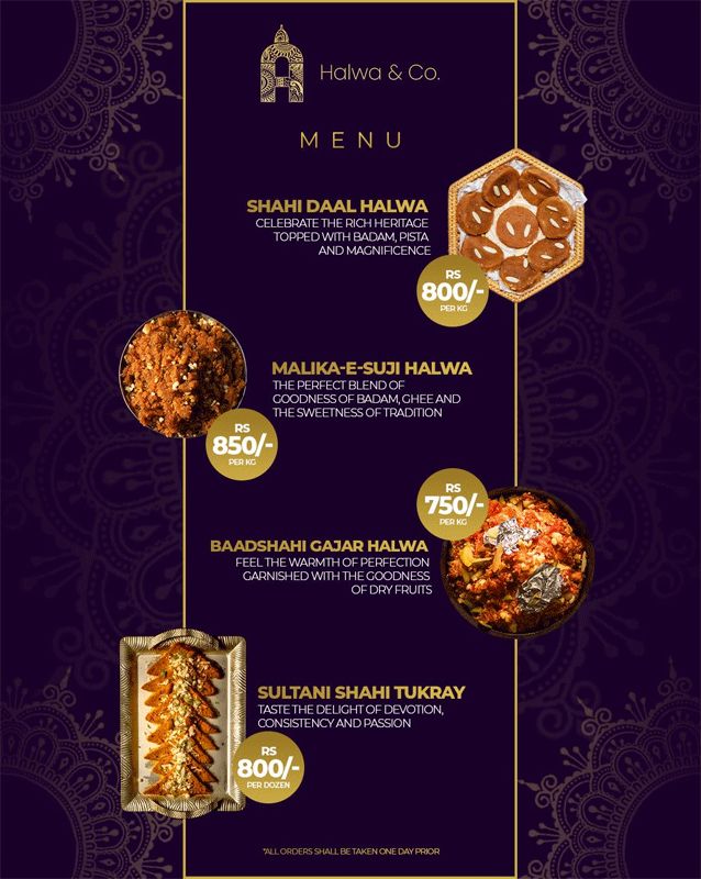 Halwa and Co. menu