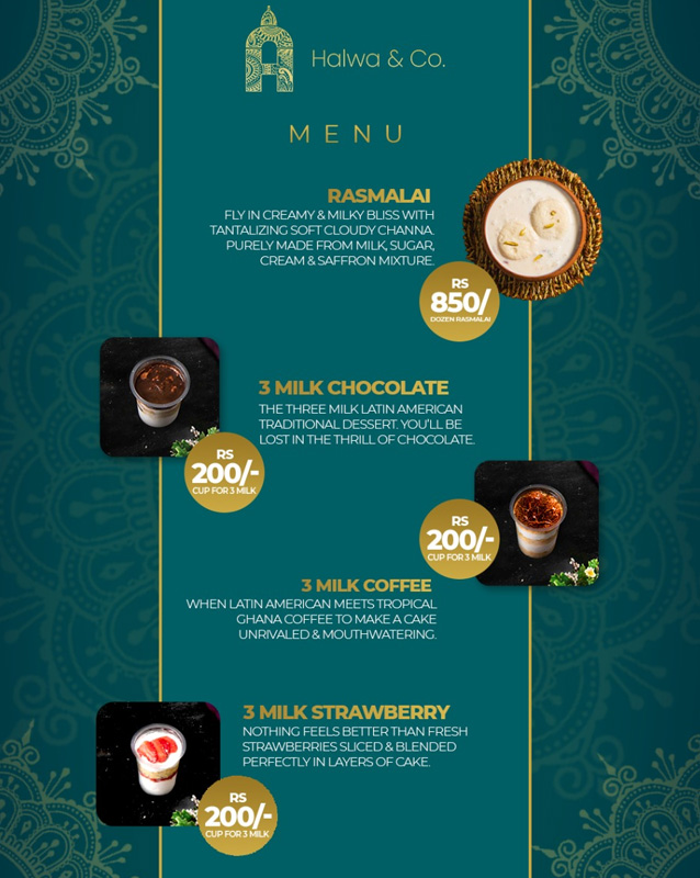 Halwa and Co. menu