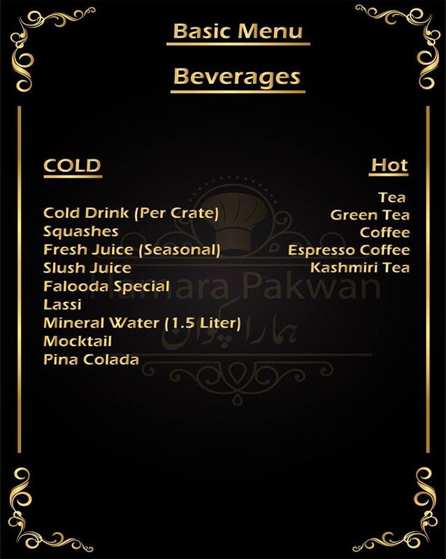 Hamara Pakwan menu