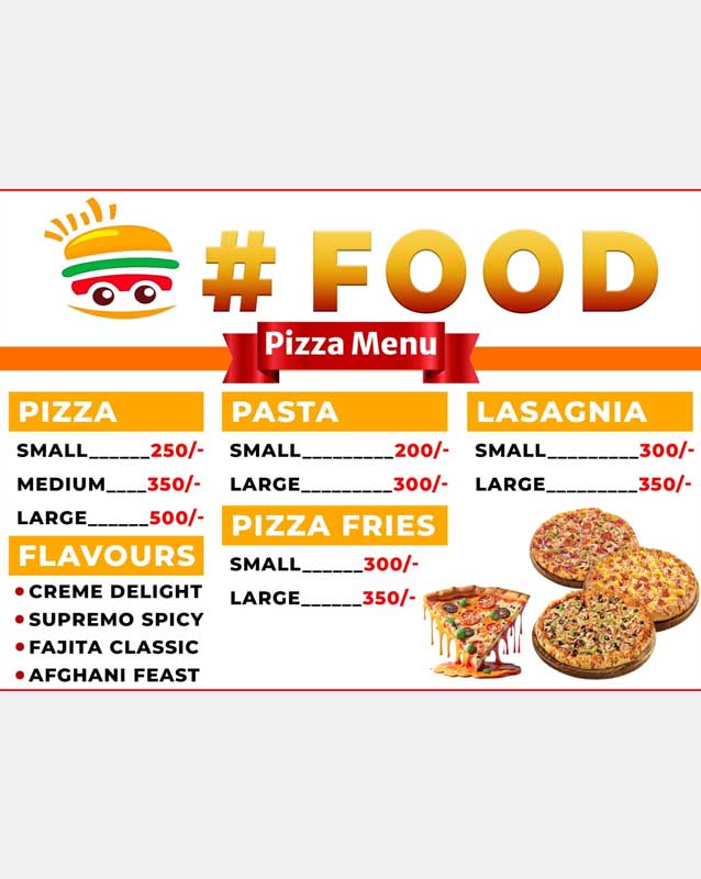 Hashfood menu