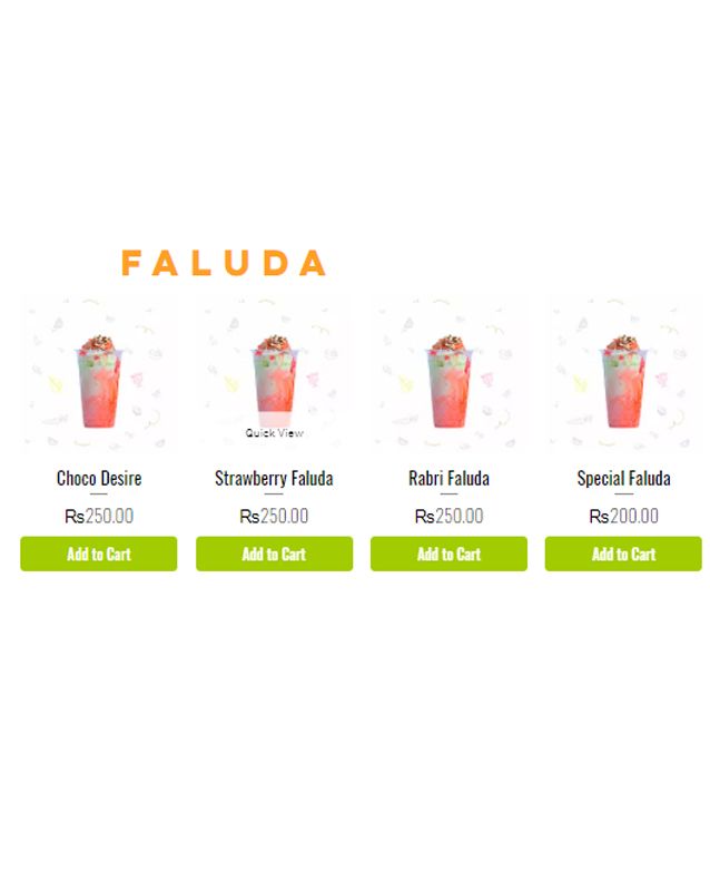 Healthy blends menu
