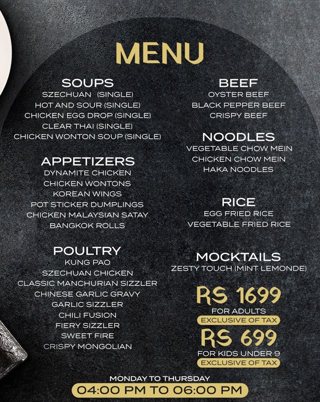 Hongshao menu