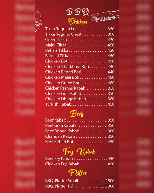 Hot & Cool Restaurant menu