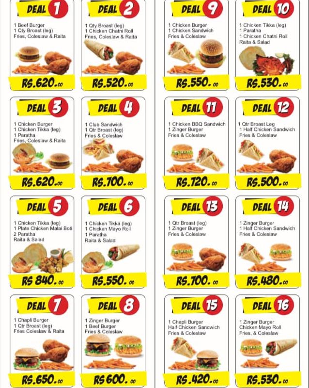 Hot n Chilli Roll menu