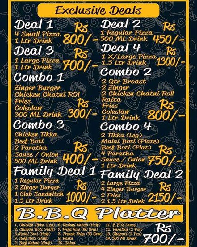 Hot N Pizza menu