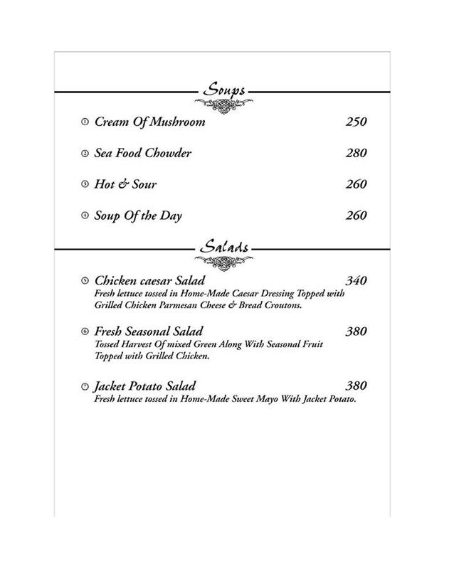 Houston Bistro menu