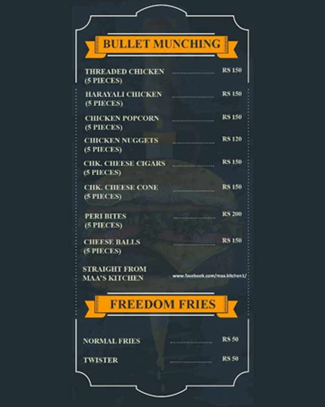 Hunger Game Cafe menu