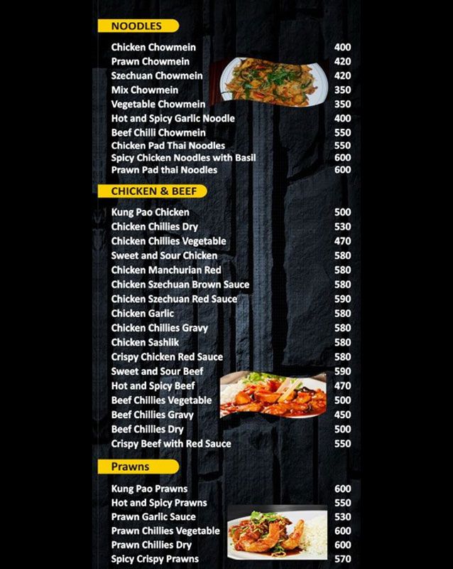 Hunger Hub menu