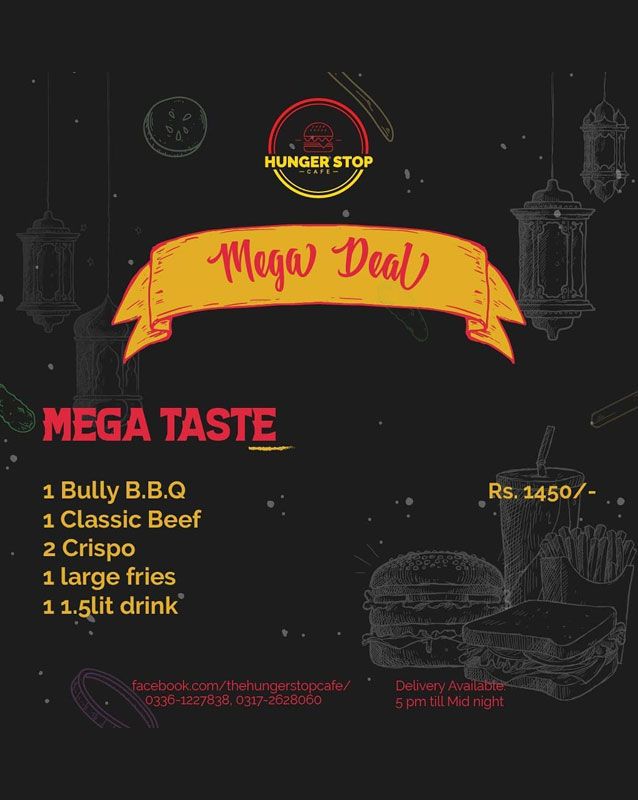 Hunger Stop menu