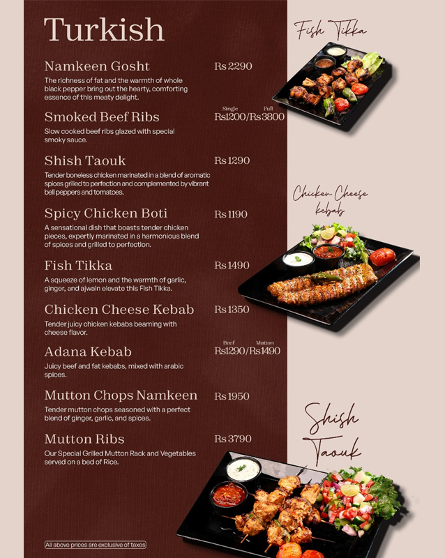 Istanbul Restaurant  menu