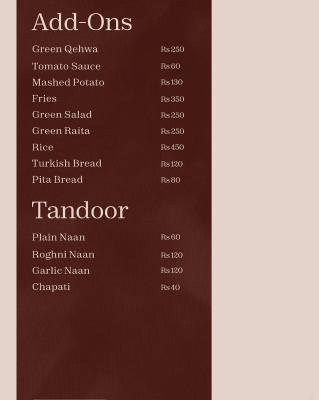 Istanbul Restaurant  menu