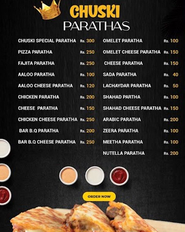 Italian Chuski menu