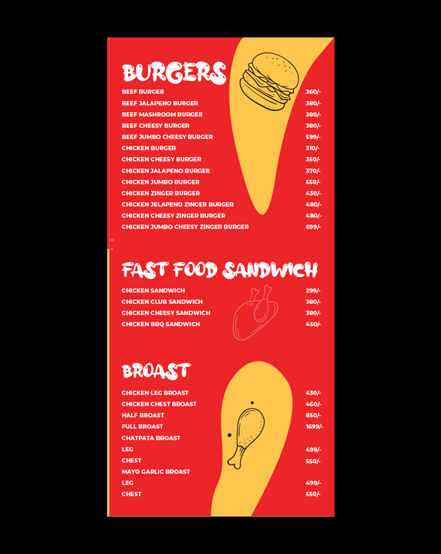Italian Pizza Cafe menu
