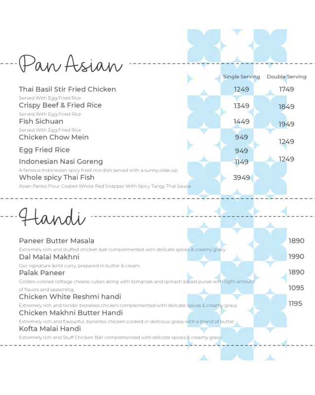 Jashan menu