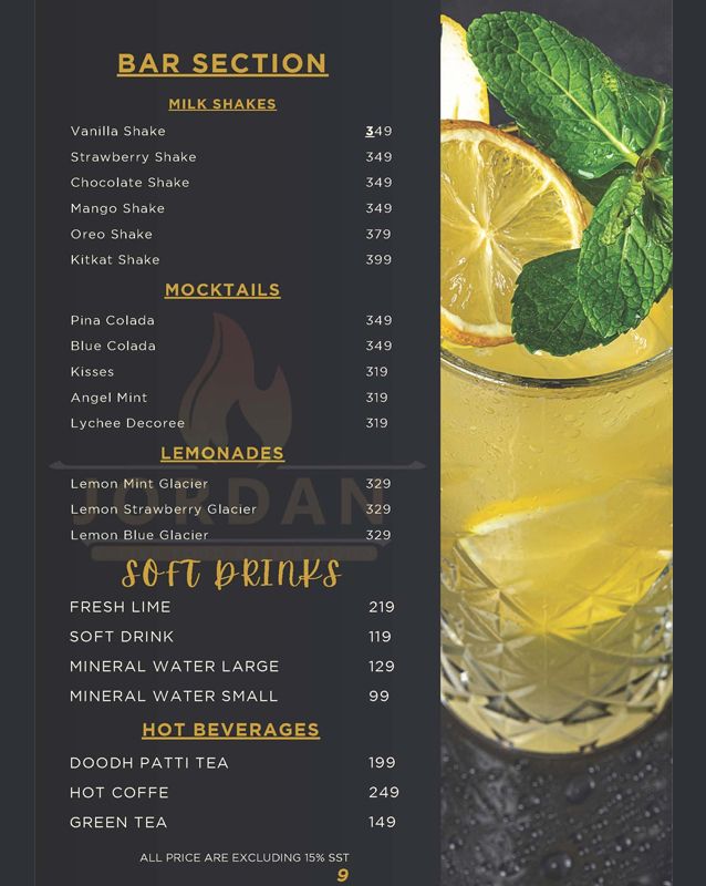 Jordan Restaurant menu
