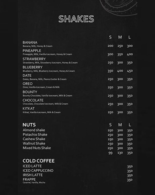 JUICE CO menu