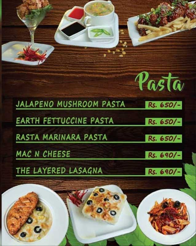 Junglee menu