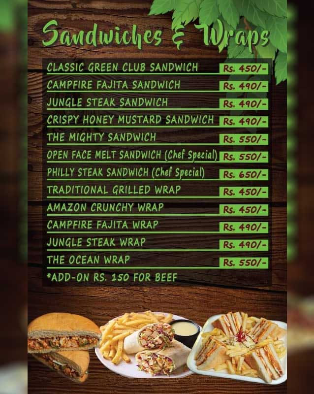 Junglee menu